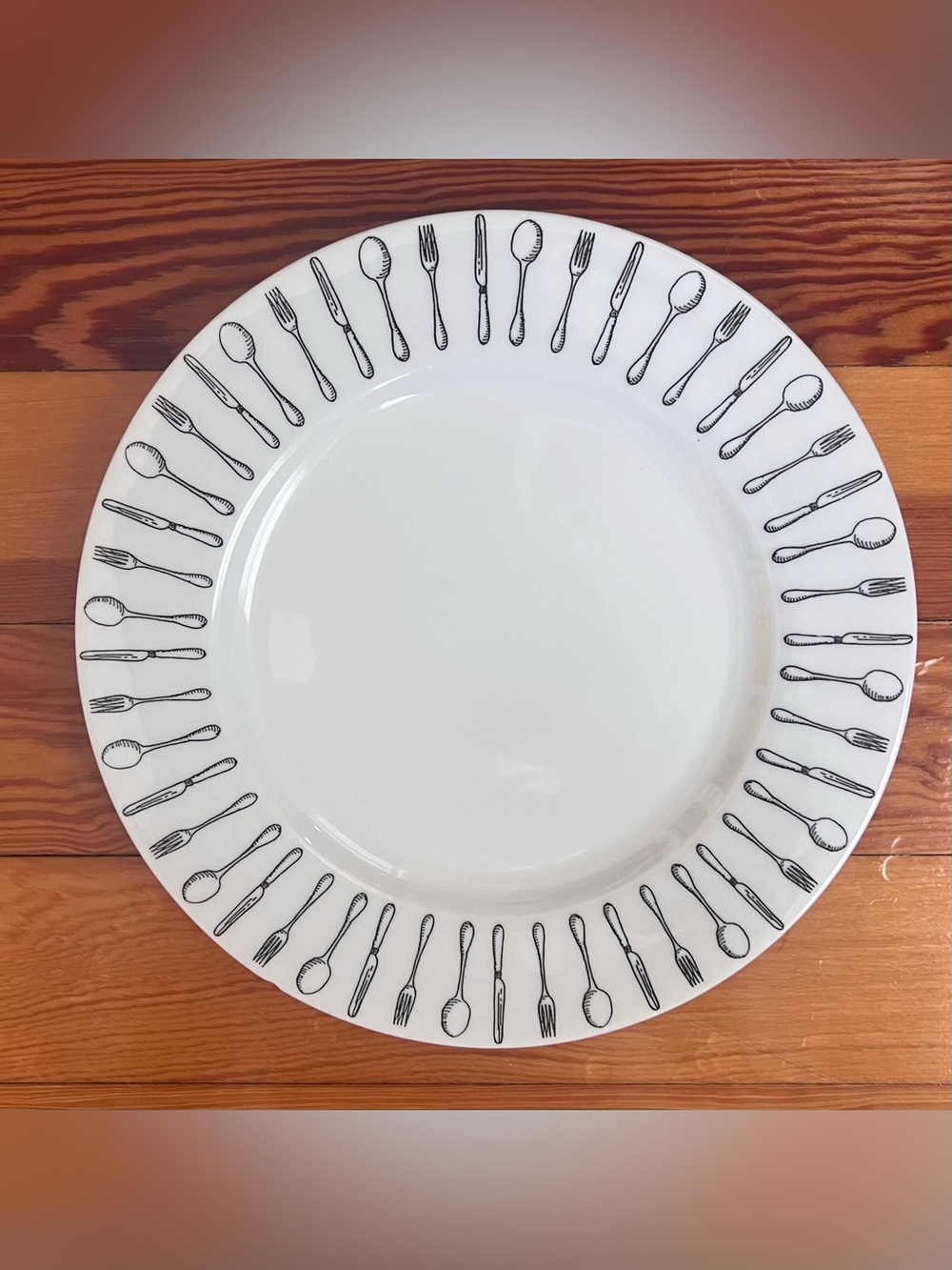 PIER 1 Utensil Sketch Salad Plate